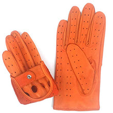Carica l'immagine nel visualizzatore di Gallery, ZLUXURQ Guanti in pelle da donna, sottili ed Large(17.78-19.05cm), Tangerine