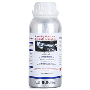 QUNNIE 800g Kit Fluido per Riparazione fari Auto, Vapore per lucidatura fari Auto, Liquido polimerico lucidante.
