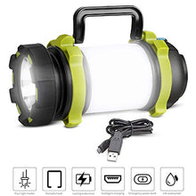 Carica l'immagine nel visualizzatore di Gallery, REEXBON Lanterna LED USB Ricaricabile 4 in 1 4000mAh 1200LM Verde 4000mah
