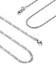 Carica l&#39;immagine nel visualizzatore di Gallery, BESTEEL 4 Pezzi Acciaio Inossidabile Collana Catena per Uomini e Donne Set... - Ilgrandebazar