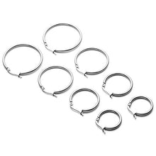 Carica l&#39;immagine nel visualizzatore di Gallery, 4 Paia Orecchini in Acciaio Inox a Cerchio Argento Oro - Ilgrandebazar