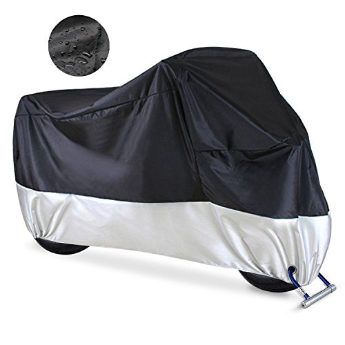 Telo Coprimoto Impermeabile, Misura 245 x 105 x 125cm, 2 XXL, Nero/Argento - Ilgrandebazar