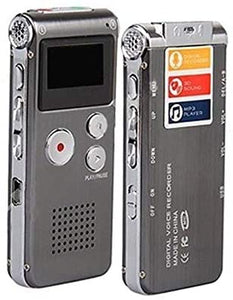 Wiiguda@8GB Registratore Audio Digitale USB Registratore Vocale Portatile con Microfono Multifunzionale&MP3 Lettore con Display LCD