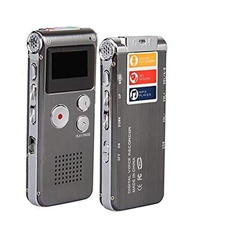 Wiiguda@8GB Registratore Audio Digitale USB Registratore Vocale Portatile con Microfono Multifunzionale&MP3 Lettore con Display LCD