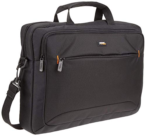 AmazonBasics - Borsa a tracolla per laptop, computer e tablet da 40 cm, Nero