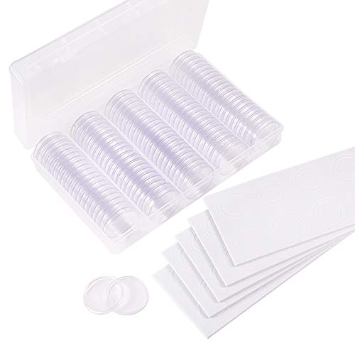 PandaHall 1 Scatola 100 pz 30mm Chiaro Caso Capsule Coin e 5 30mm, - Ilgrandebazar