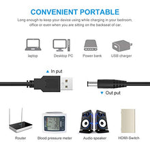 Carica l'immagine nel visualizzatore di Gallery, BERLS Cavo Alimentazione Universale 5V, USB a 5.5 * 2.1mm Filo Caricatore...