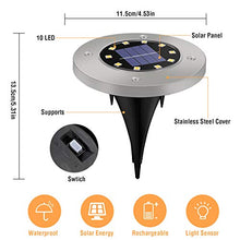 Carica l&#39;immagine nel visualizzatore di Gallery, Luci Solari Giardino Golwof 6 Pezzi 10 LED Luce Sepolta Solare IP65...