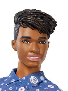Barbie- Ken Fashionistas Bambola Afroamericana con Camicia Floreale, FXL61 - Ilgrandebazar