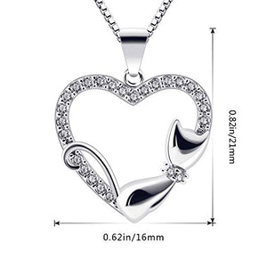 Collane del pendente delle donne di,B.Catcher collana d'argento gatto di... - Ilgrandebazar