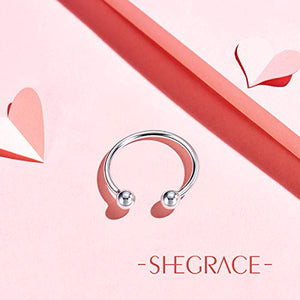 SHEGRACE Anello Donna Aperto in Argento 925 Platino/Oro A1: Platino - Ilgrandebazar
