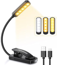 Carica l&#39;immagine nel visualizzatore di Gallery, TEAMPD Luce da Lettura, USB Ricaricabile Lampada da Lettura, 10 LEDs 3 Modalità 100-10% Luminosità Regolabile Luce per Lettura Libri a Letto con Clip, Luce Lettura per Libro,Portatili,Viaggio,Bambini