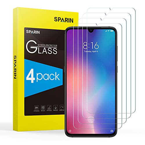 [4 Pezzi] SPARIN Vetro Temperato Compatibile con Xiaomi Mi 9/Mi 9 Lite/CC9,...