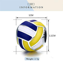 Carica l&#39;immagine nel visualizzatore di Gallery, Reike Pallavolo Argento 925 Bead Charms Ciondoli per Bracciali Collane Fai...