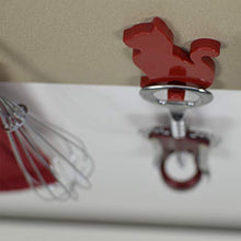 Carica l&#39;immagine nel visualizzatore di Gallery, KalaMitica Gatto Design Appendino Magnetico, Resina ABS, Rosso, 7 x 5,1 Rosso - Ilgrandebazar