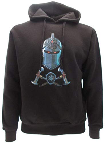 Sicem Felpa Cavaliere Nero Fortnite Originale con Cappuccio e