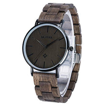 Carica l&#39;immagine nel visualizzatore di Gallery, BEWELL Orologio in Legno Unisex Analogico Al quarzo con Cinturino Uomo Nero - Ilgrandebazar