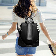 Carica l&#39;immagine nel visualizzatore di Gallery, Miss Lulu Zaino per donna casual Borse da scuola in nylon Nero
