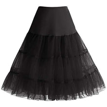 Carica l'immagine nel visualizzatore di Gallery, Bbonlinedress Donna 50s Sottogonna Organza Vintage Rockabilly Mini XL, Black - Ilgrandebazar