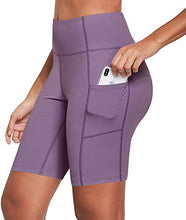 Carica l&#39;immagine nel visualizzatore di Gallery, Ogeenier Donna Pantaloncini Sportivi con Tasche Fitness Allenamento Leggings...