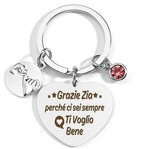 Portachiavi Per Nipote Da Zia/Zio - Regalo Di Compleanno, Laurea Portachiavi Per Nipote Da Zia/Zio - Regalo Di Compleanno, Laurea