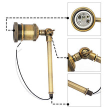 Carica l&#39;immagine nel visualizzatore di Gallery, Lampade da parete, E27 Vintage Applique parete Interno Regolabile Testa...