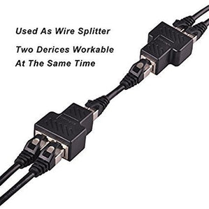 Duttek (1 Coppia RJ45 Femmina 2 in 1 accoppiatore 1 a 2 Femmina... - Ilgrandebazar