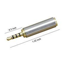 Carica l&#39;immagine nel visualizzatore di Gallery, (2 Pack) Gold Plated 2.5mm Male to 3.5mm Oro 2.5 mm maschio a Femmina