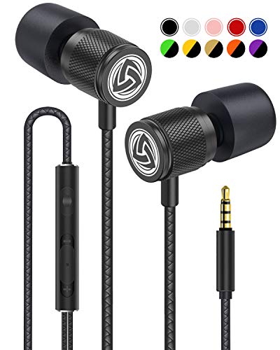 LUDOS ULTRA Auricolari In-Ear Cuffie, Cuffiette con Microfono, Massimo Nero