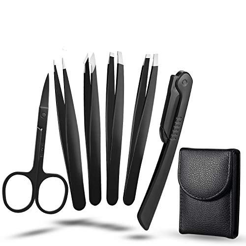Rymall 6PCS Set di Pinzette per Sopracciglia, Acciaio inox per...