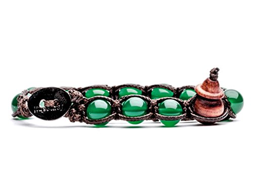 Bracciale tibetano buddista Tamashii in Agata Verde MainApps - Ilgrandebazar