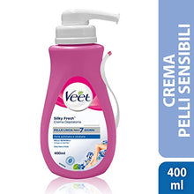 Carica l&#39;immagine nel visualizzatore di Gallery, Veet Crema Depilatoria Silk &amp; Fresh Technology per Pelli Sensibili, 400 ml