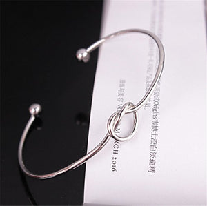 BODYA Donna L'amore del braccialetto nodo regolabile fiocco Argento - Ilgrandebazar