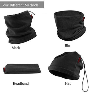 Scaldacollo sportivo, invernale, in pile, per snowboard, ciclismo, Nero - Ilgrandebazar
