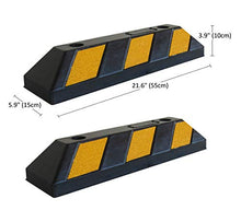 Carica l&#39;immagine nel visualizzatore di Gallery, SNS SAFETY LTD Fermaruota in Gomma, per Parcheggi e Garages, Nero e Giallo,... - Ilgrandebazar