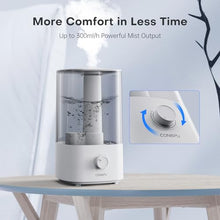 Carica l'immagine nel visualizzatore di Gallery, CONOPU Umidificatore Ambiente, 4L Umidificatore Ultrasuoni a Nebbia Fredda, 300ml/h Umidificatore ad Ultrasuoni e Diffusore Silenzioso per Bambini, Bianco