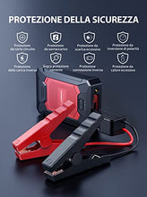Carica l&#39;immagine nel visualizzatore di Gallery, YABER Avviatore Batteria Auto 1200A 12000mAh Portatile Booster Avviamento Auto per 6,0L Benzina e 5,0L Diesel Motori Avviatore Emergenza per Auto/Moto Impermeabile IP66