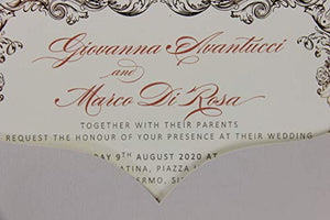 50 CARTE CONFEZIONE Fai da te apribile taglio laser inviti matrimonio... - Ilgrandebazar