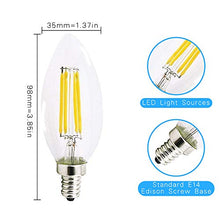 Carica l&#39;immagine nel visualizzatore di Gallery, Svater 12 Pezzi Lampadine Led E14 C35 Lampadina Filamento Bianco Caldo 2700K... - Ilgrandebazar