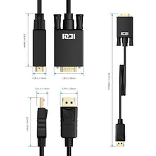Carica l'immagine nel visualizzatore di Gallery, ICZI Cavo DisplayPort a VGA 1 m, Adattatore DP Maschio a Maschio, 1 metro - Ilgrandebazar