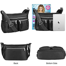 Carica l'immagine nel visualizzatore di Gallery, VBIGER Borsa Tracolla Donna Borse Tasche Multitasche Impermeabile Nero 2
