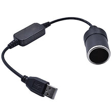 Carica l&#39;immagine nel visualizzatore di Gallery, USB a maschio a 12 V auto presa accendisigari femmina convertitore