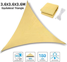 Carica l'immagine nel visualizzatore di Gallery, Ohuhu Tenda a Vela Parasole 3,6 x x m Telo da Sole 3,6m x x