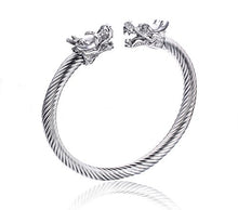 Carica l&#39;immagine nel visualizzatore di Gallery, Vnox Bracciale da uomo in cavo di acciaio inox, con teste Grey(silver) - Ilgrandebazar