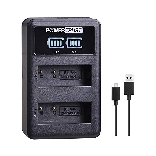 PowerTrust DMW-BLG10 DMW-BLE9 - Caricabatteria USB LED per Panasonic...