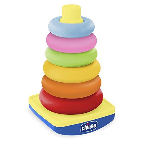 Chicco - Gioco Torre degli Anelli, Dindolino, Impilabile, 6-36 Mesi blu
