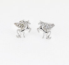 Carica l&#39;immagine nel visualizzatore di Gallery, findout F1835 - Orecchini a Perno a Forma di Unicorno, in Argento Sterling... - Ilgrandebazar