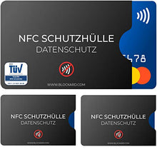 Carica l'immagine nel visualizzatore di Gallery, Custodia protettiva NFC per carte di credito e documenti di identità, protezione NFC al 100%, certificazione TÜV, 3 pezzi