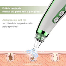 Carica l'immagine nel visualizzatore di Gallery, Aspiratore Punti Neri Professionale Rimozione di Comedone Viso Pulitore dei Pori Vacuum Ricaricabile USB Display a Schermo 5 Testine per Estrattore Comedone Brufoli Grasso 7 Aghi per l'Acne