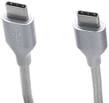 Carica l'immagine nel visualizzatore di Gallery, AmazonBasics - Cavo da USB C a di tipo C 2.0, in nylon a 0,9 m, Argento